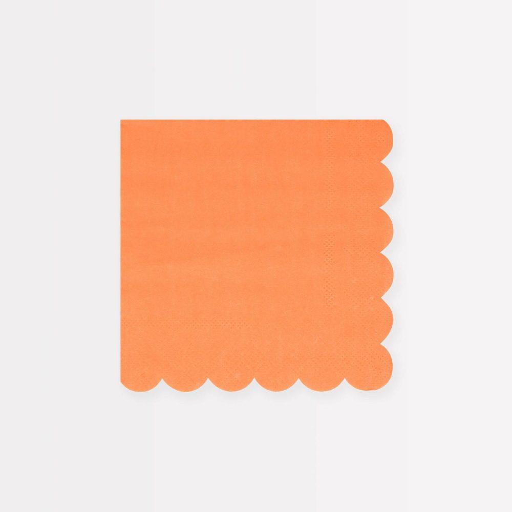 Plates, Cups & Napkins | Papaya Small Napkins (X 16) Party Supplies Plates, Cups & Napkins