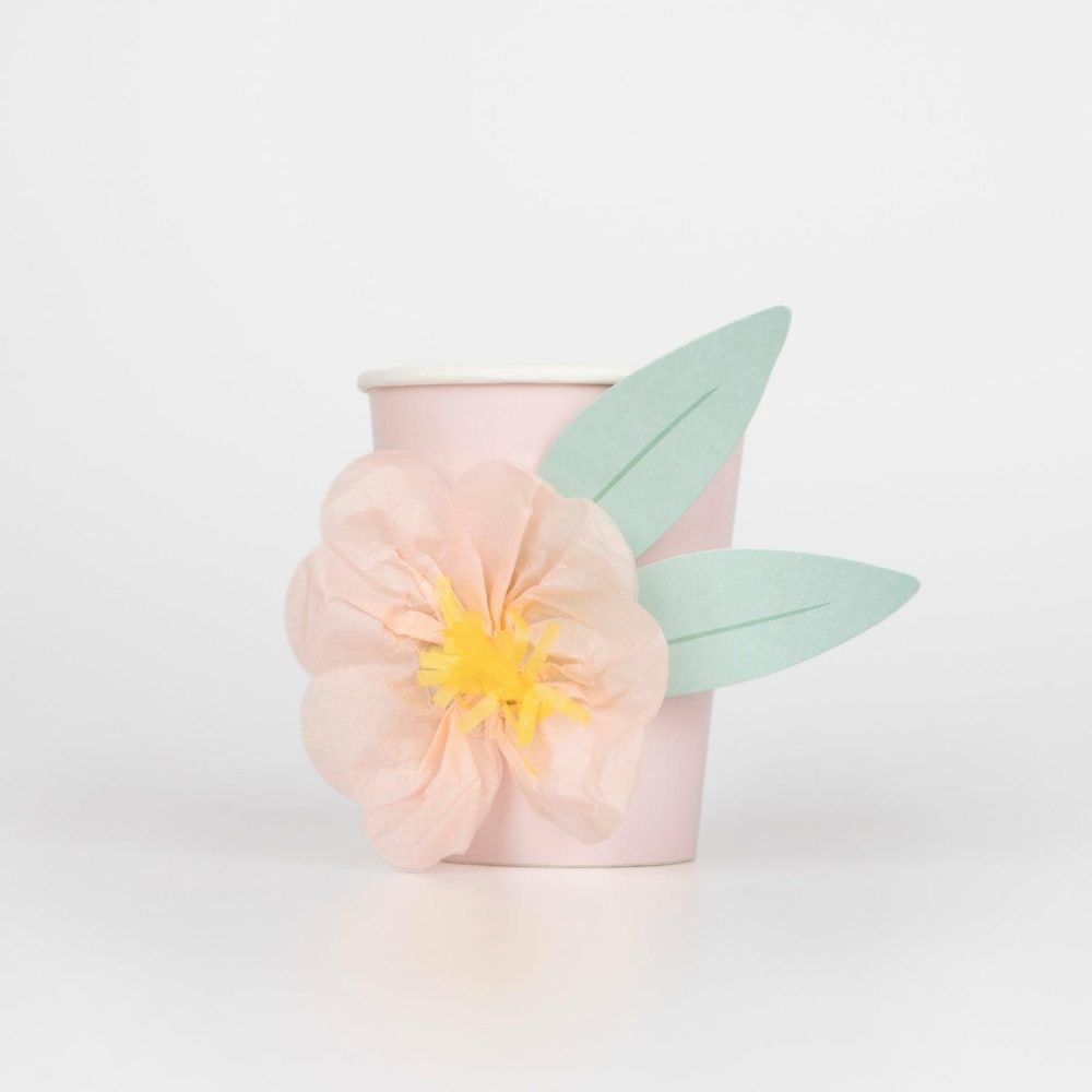 Plates, Cups & Napkins | Paper Flower Cups (X 8) Party Supplies Plates, Cups & Napkins