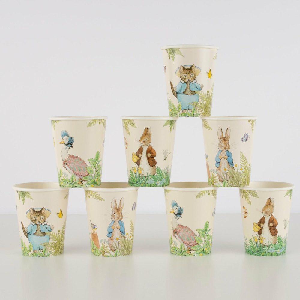 Plates, Cups & Napkins | Peter Rabbit™ In The Garden Cups (X 8) Party Supplies Plates, Cups & Napkins