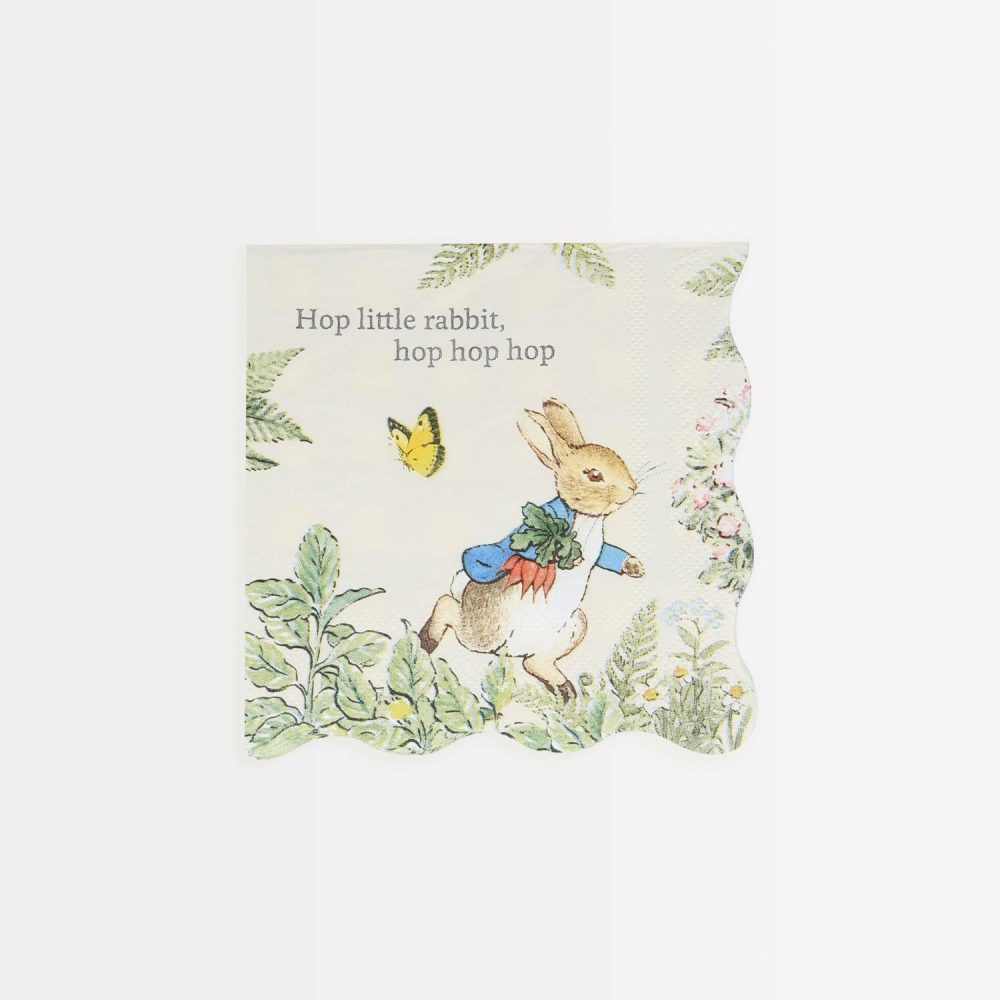 Plates, Cups & Napkins | Peter Rabbit™ In The Garden Small Napkins (X 16) Party Supplies Plates, Cups & Napkins