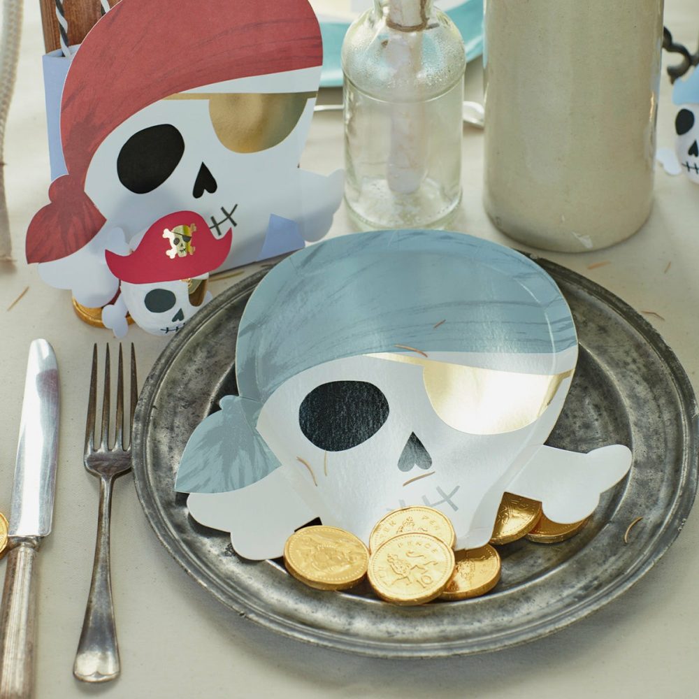 Plates, Cups & Napkins | Pirate Plates (X 8) Party Supplies Plates, Cups & Napkins