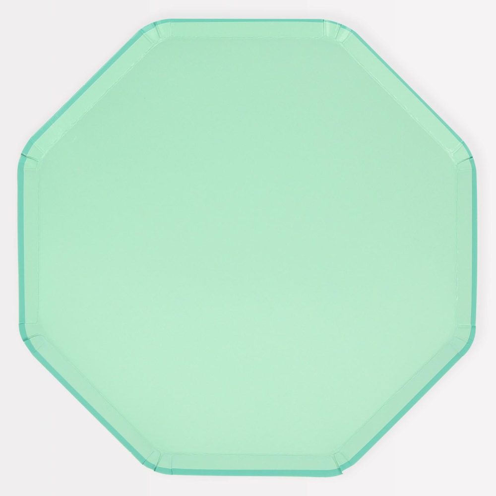 Plates, Cups & Napkins | Sea Foam Green Dinner Plates (X 8) Party Supplies Plates, Cups & Napkins