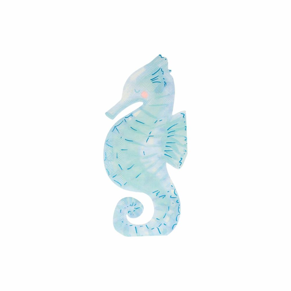 Plates, Cups & Napkins | Seahorse Napkins (X 16) Party Supplies Plates, Cups & Napkins