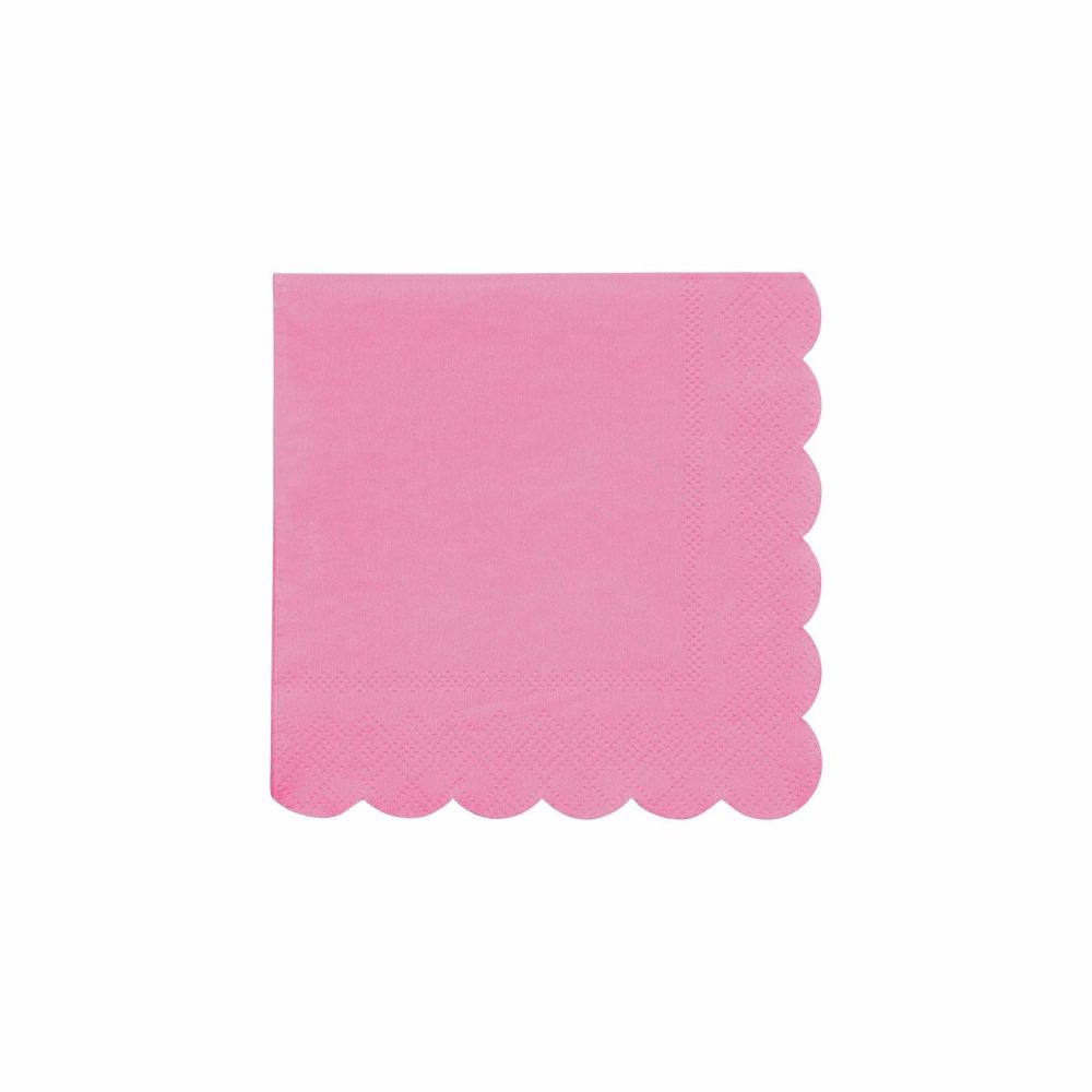 Plates, Cups & Napkins | Small Bubblegum Pink Paper Napkins (X 20) Party Supplies Plates, Cups & Napkins