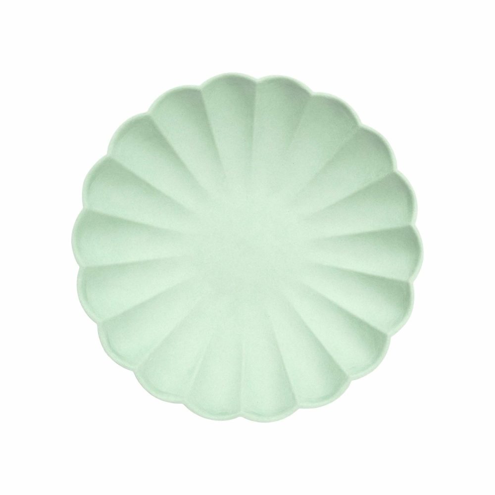 Plates, Cups & Napkins | Small Mint Sorbet Compostable Plates (X 8) Party Supplies Plates, Cups & Napkins