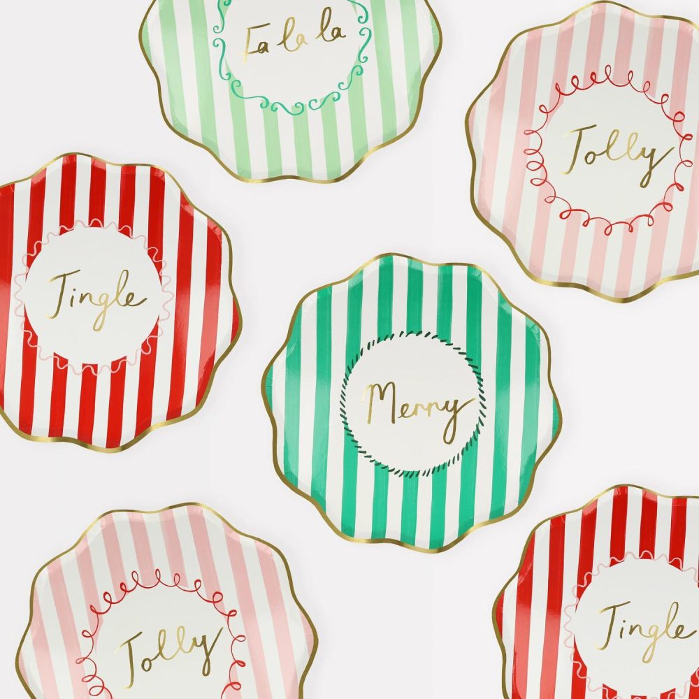 Plates, Cups & Napkins | Striped Side Plates (X 8) Party Supplies Plates, Cups & Napkins