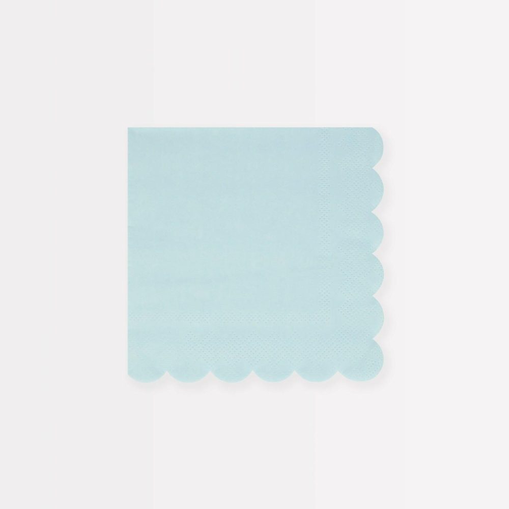 Plates, Cups & Napkins | Summer Sky Blue Small Napkins (X 16) Party Supplies Plates, Cups & Napkins