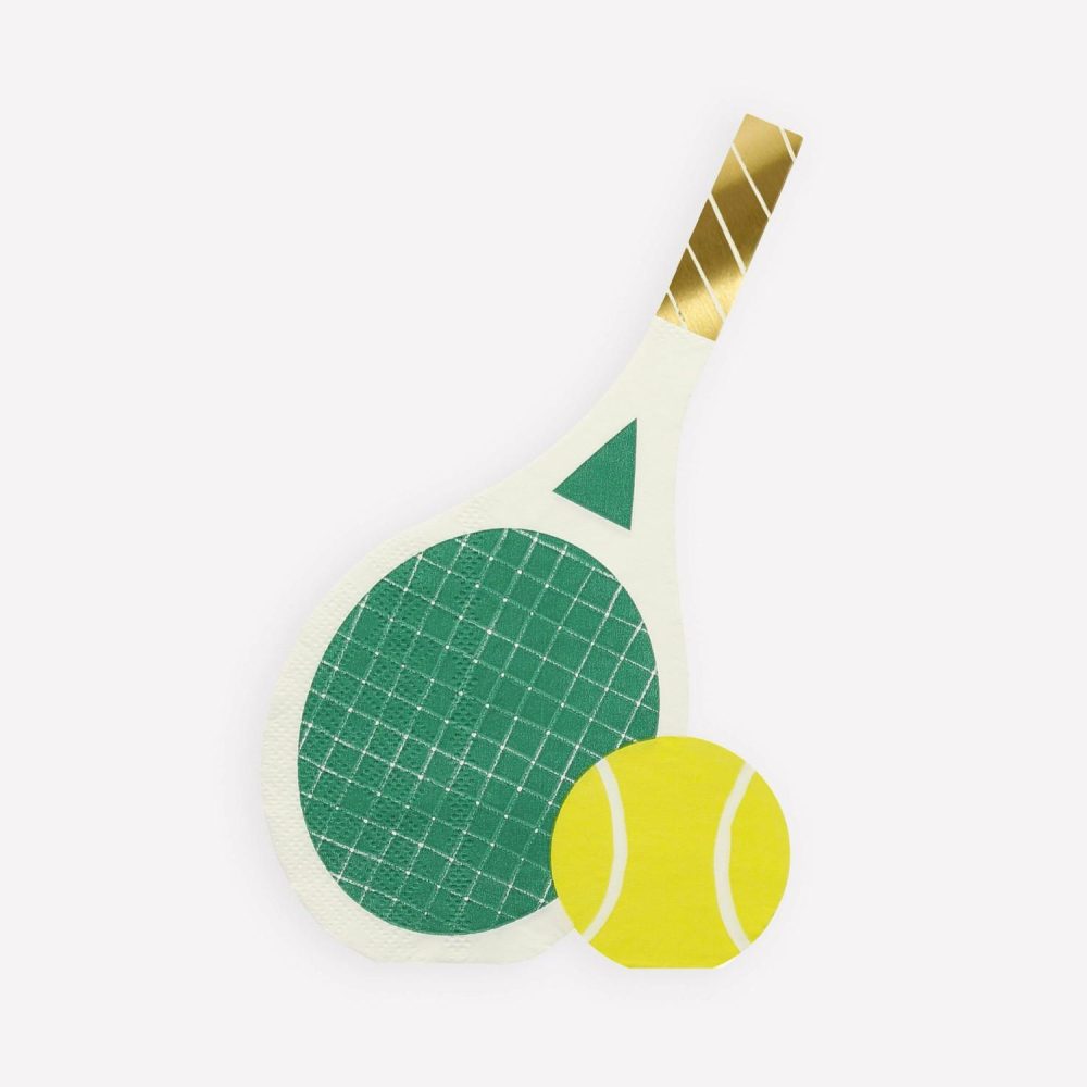 Plates, Cups & Napkins | Tennis Napkins (X 16) Party Supplies Plates, Cups & Napkins