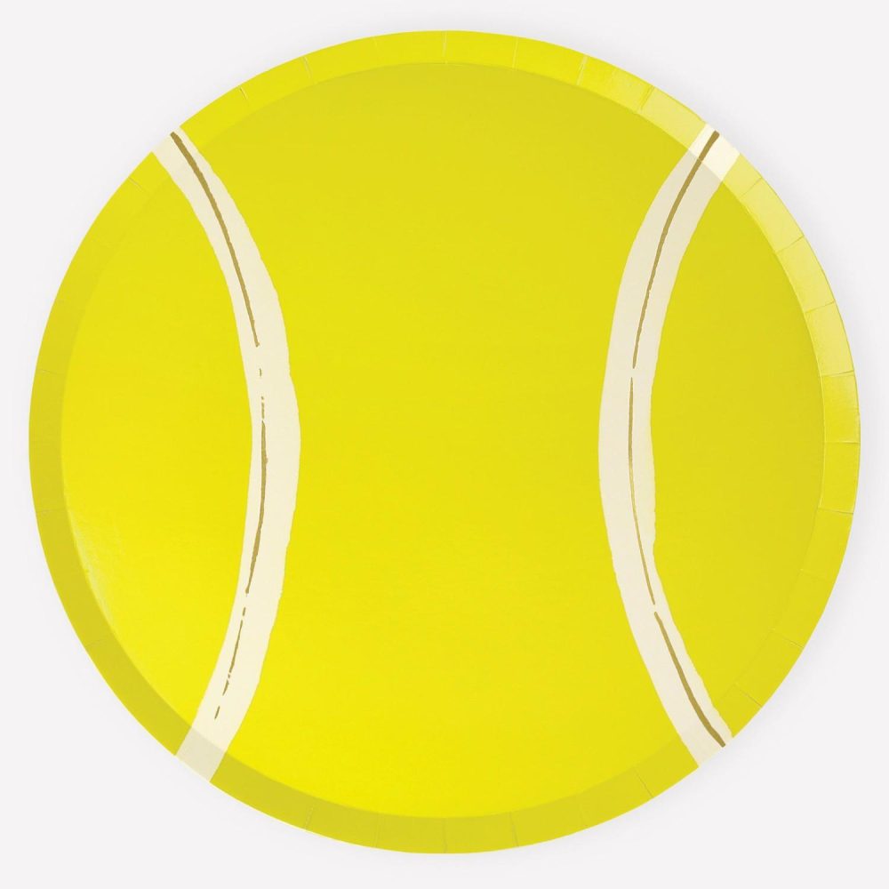 Plates, Cups & Napkins | Tennis Plates (X 8) Party Supplies Plates, Cups & Napkins