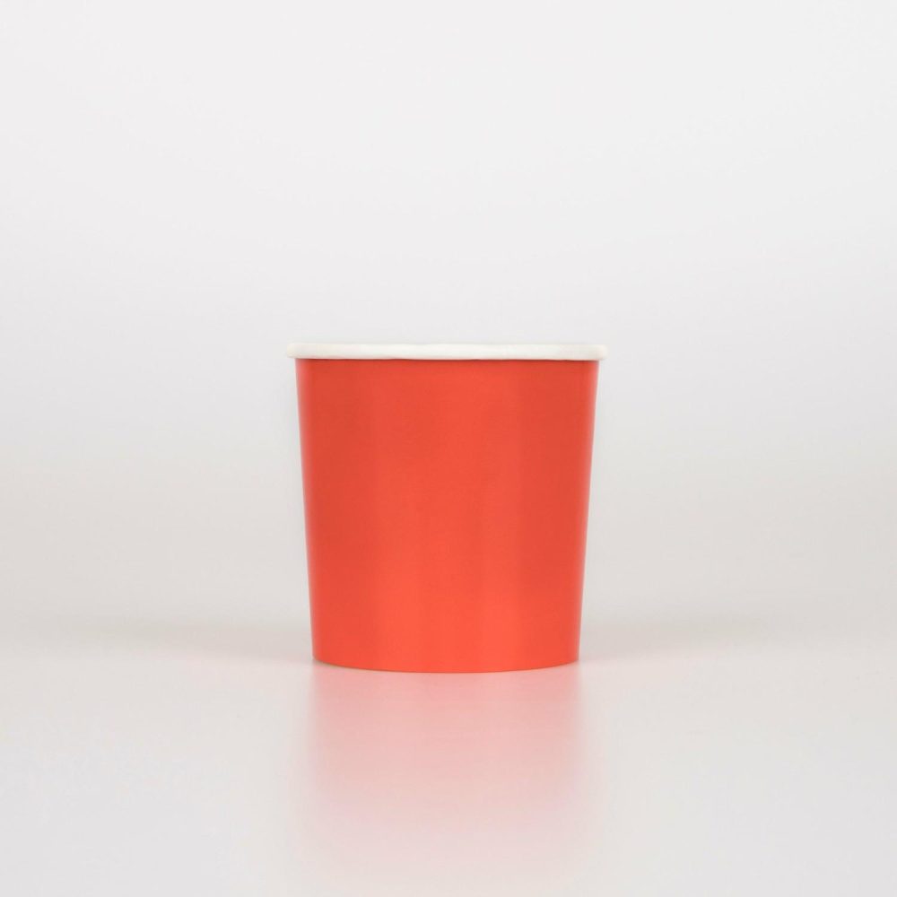 Plates, Cups & Napkins | Tomato Red Tumbler Cups (X 8) Party Supplies Plates, Cups & Napkins