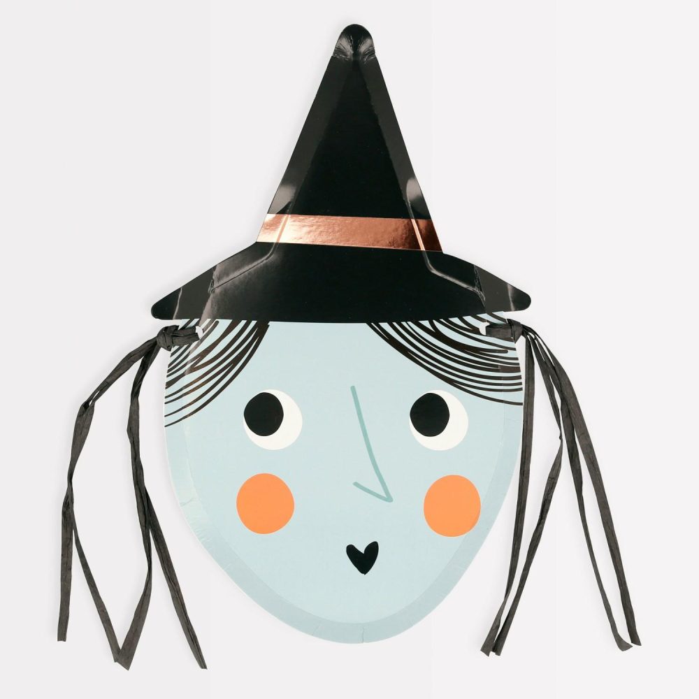 Plates, Cups & Napkins | Witch Plates (X 8) Party Supplies Plates, Cups & Napkins