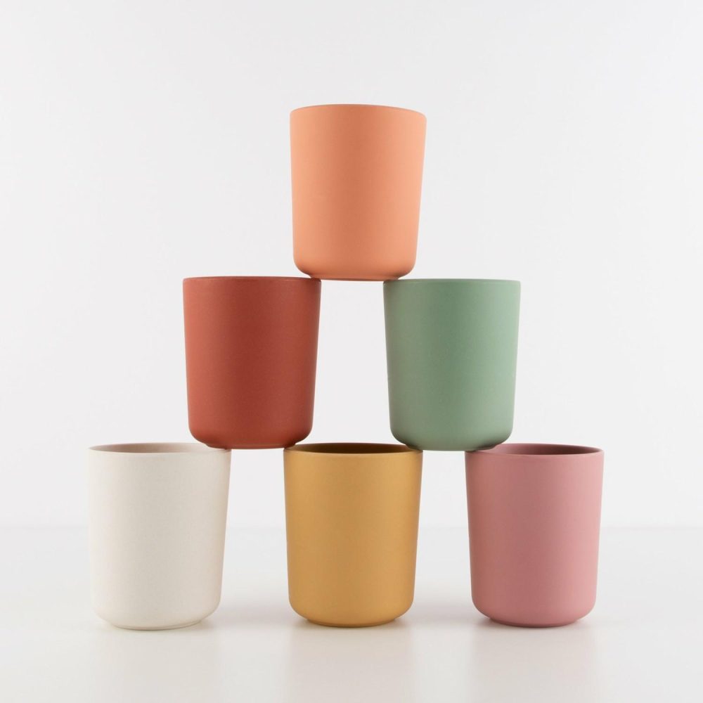 Reusable Or Compostable | Earthy Reusable Bamboo Cups (X 6) Party Supplies Reusable Or Compostable