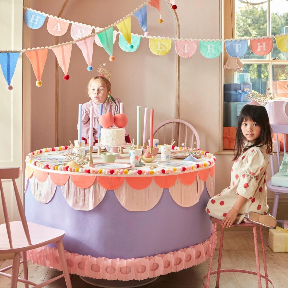 Reusable Or Compostable | Happy Birthday Fabric Garland Party Supplies Reusable Or Compostable