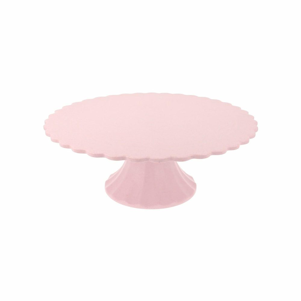 Reusable Or Compostable | Medium Pink Reusable Bamboo Cake Stand Party Supplies Reusable Or Compostable