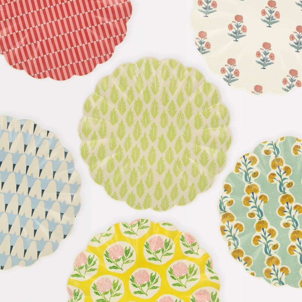 Reusable Or Compostable | Molly Mahon X Meri Meri Recycled Plastic Large Plates (X 6) Party Supplies Reusable Or Compostable