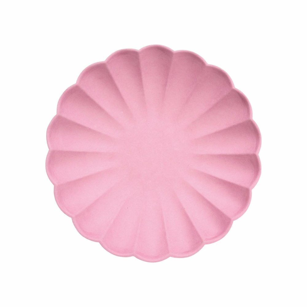 Reusable Or Compostable | Small Bubblegum Pink Compostable Plates (X 8) Party Supplies Reusable Or Compostable