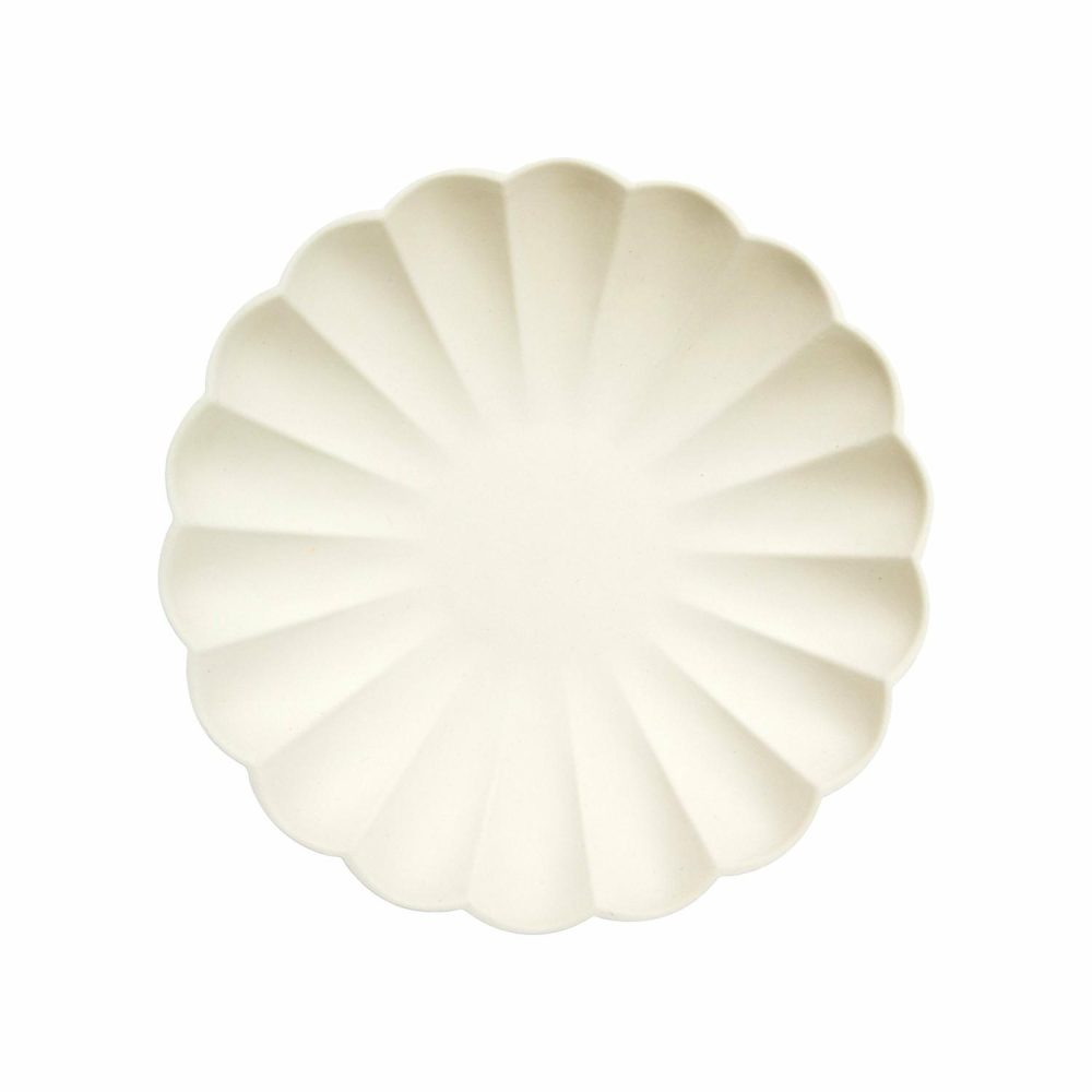 Reusable Or Compostable | Small Cream Compostable Plates (X 8) Party Supplies Reusable Or Compostable