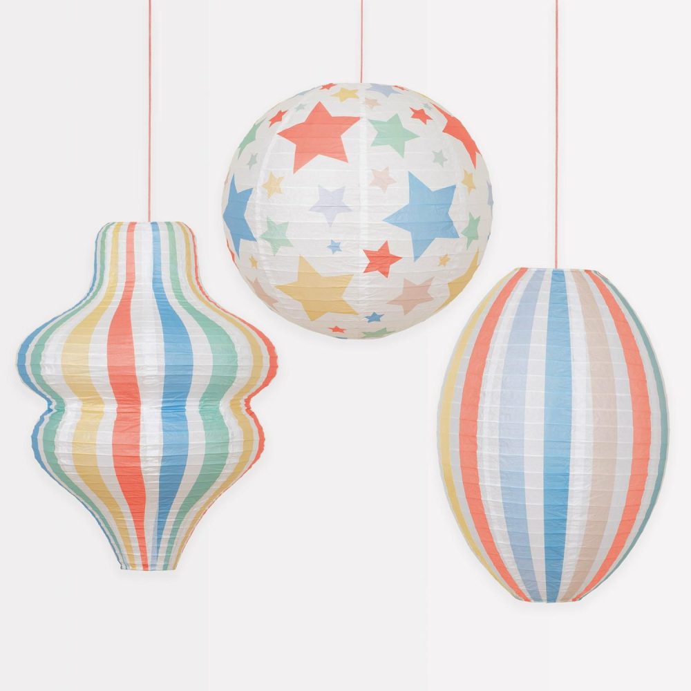 Reusable Or Compostable | Stars & Stripes Lanterns (X 3) Party Supplies Reusable Or Compostable