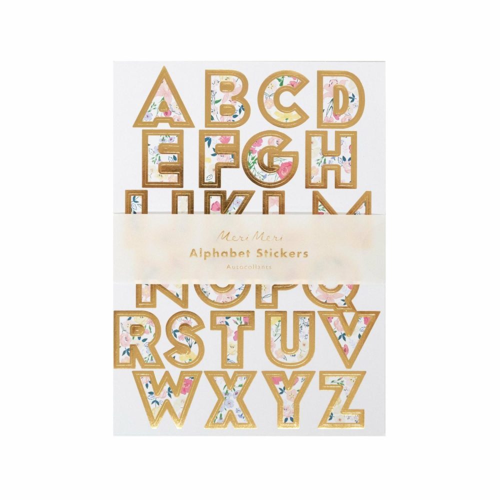 Stickers | English Garden Alphabet Sticker Sheets (X 10 Sheets) Party Favors Stickers