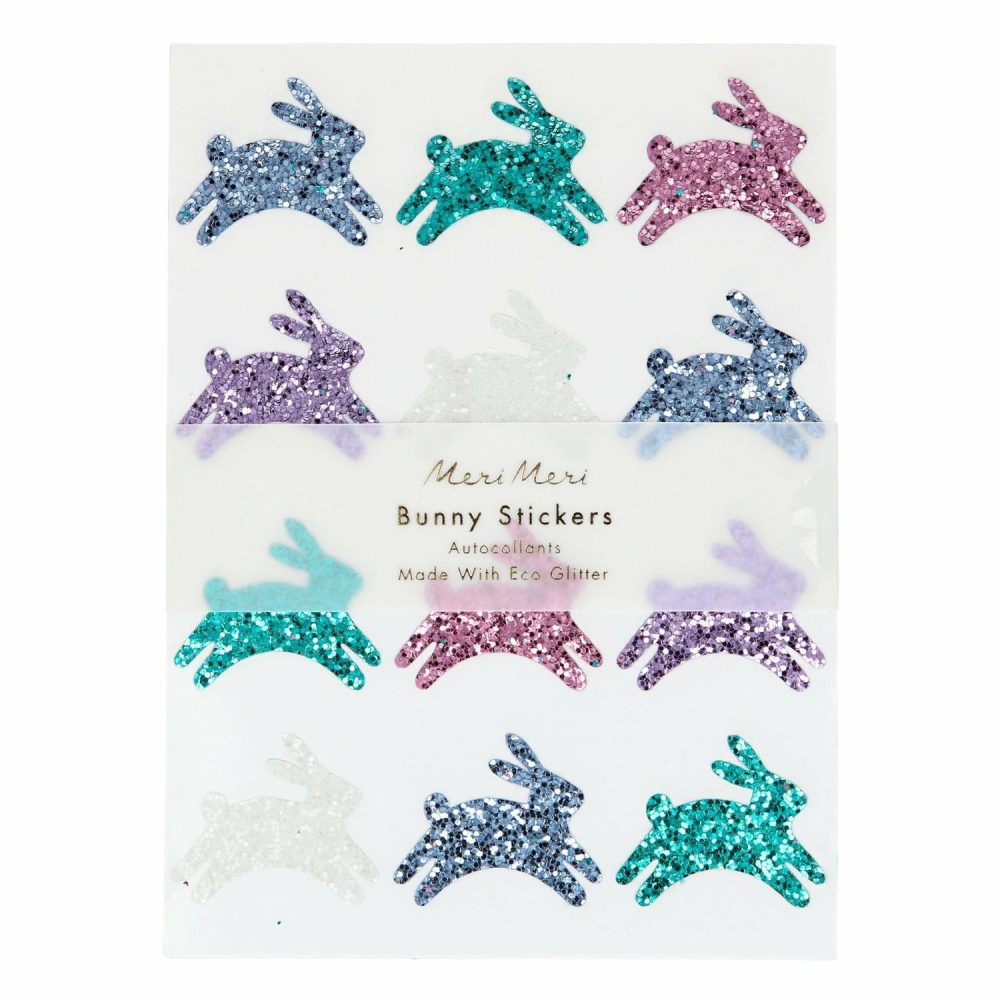 Stickers | Glitter Bunny Stickers (X 8 Sheets) Party Favors Stickers