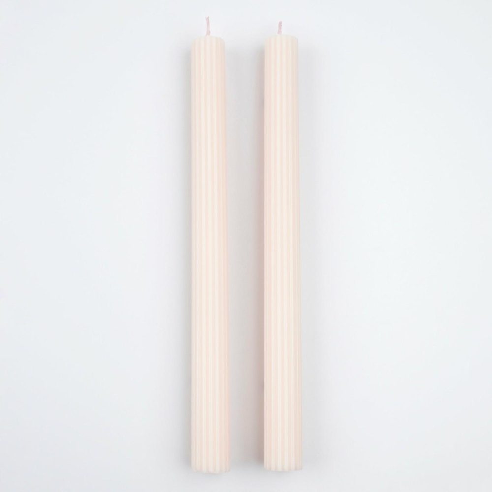 Table Candles | Ballet Slipper Pink Table Candles (X 2) Candles Table Candles