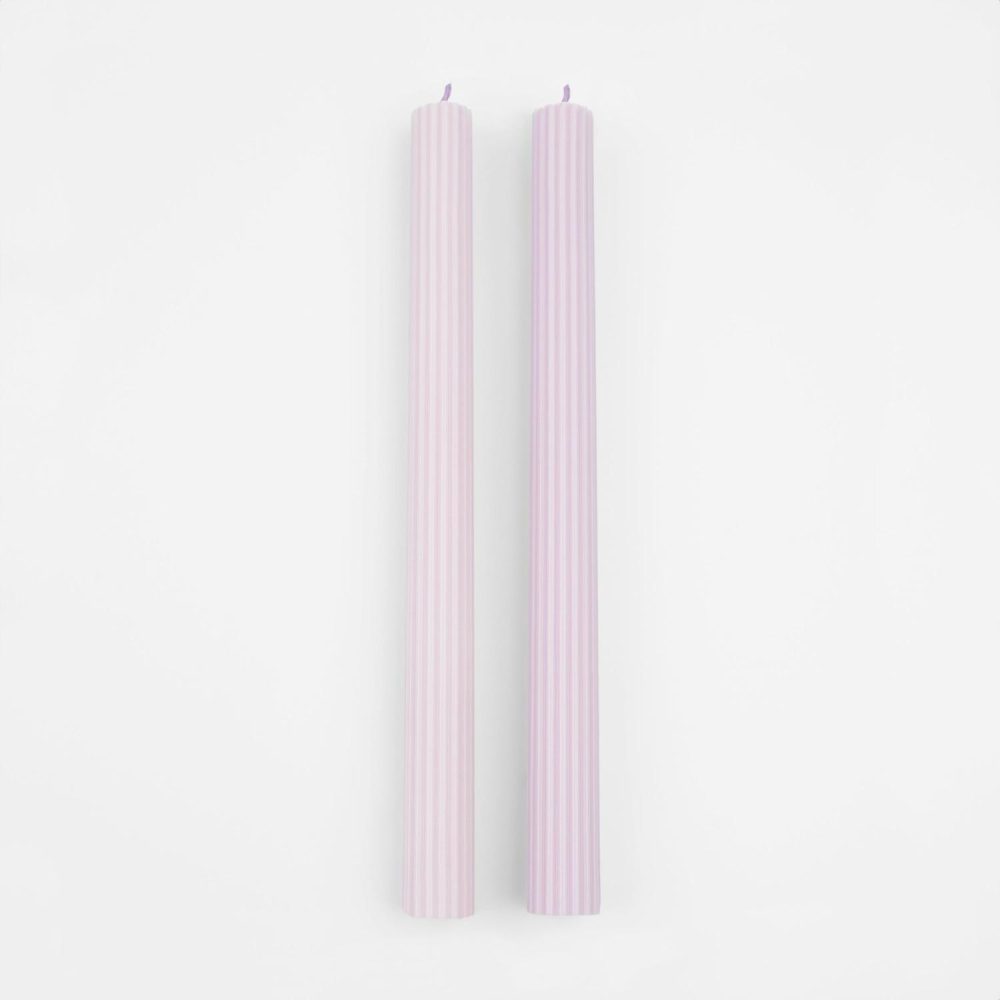 Table Candles | Dusty Lilac Table Candles (X 2) Candles Table Candles