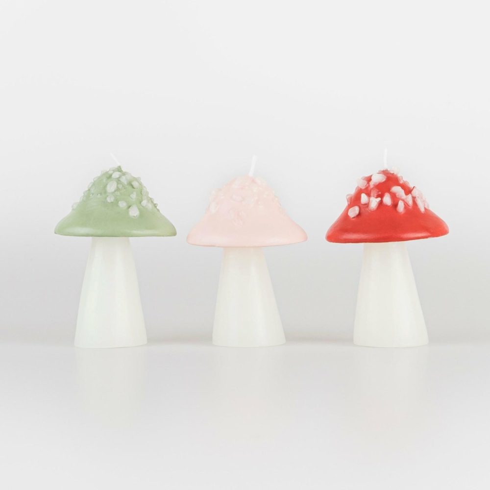 Table Candles | Mushroom Candles (X 3) Candles Table Candles