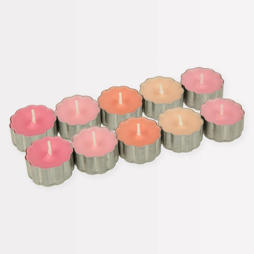 Table Candles | Pink Tealight Candles (X 10) Candles Table Candles