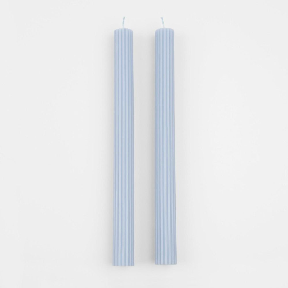 Table Candles | Summer Sky Blue Table Candles (X 2) Candles Table Candles