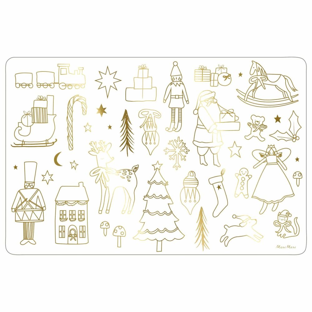 Tablecloths & Linens | Christmas Coloring Placemats (X 8) Party Supplies Tablecloths & Linens