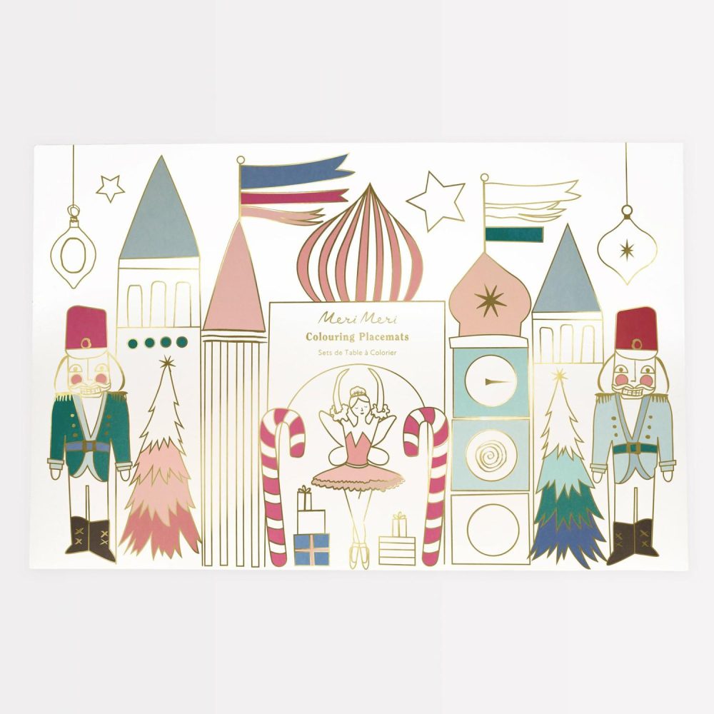 Tablecloths & Linens | Nutcracker Coloring Placemats (X 8) Party Supplies Tablecloths & Linens