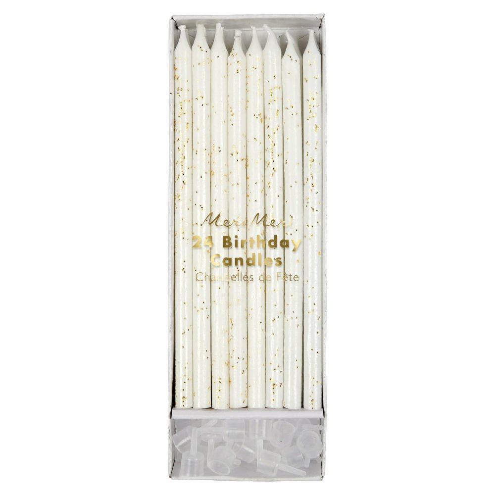 Glitter Candles | Gold Glitter Candles (X 24) Candles Glitter Candles