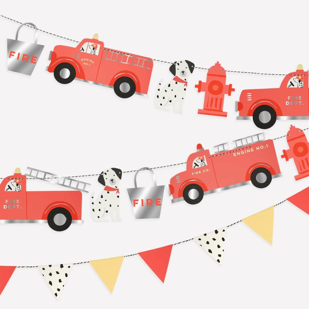 Party Themed Garlands | Fire Truck Garland Party Decorations Party Themed Garlands