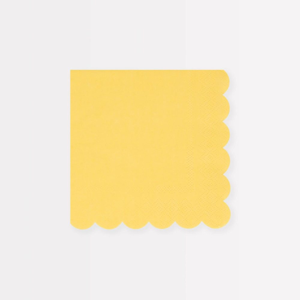 Plates, Cups & Napkins | Lemon Sherbet Small Napkins (X 16) Party Supplies Plates, Cups & Napkins