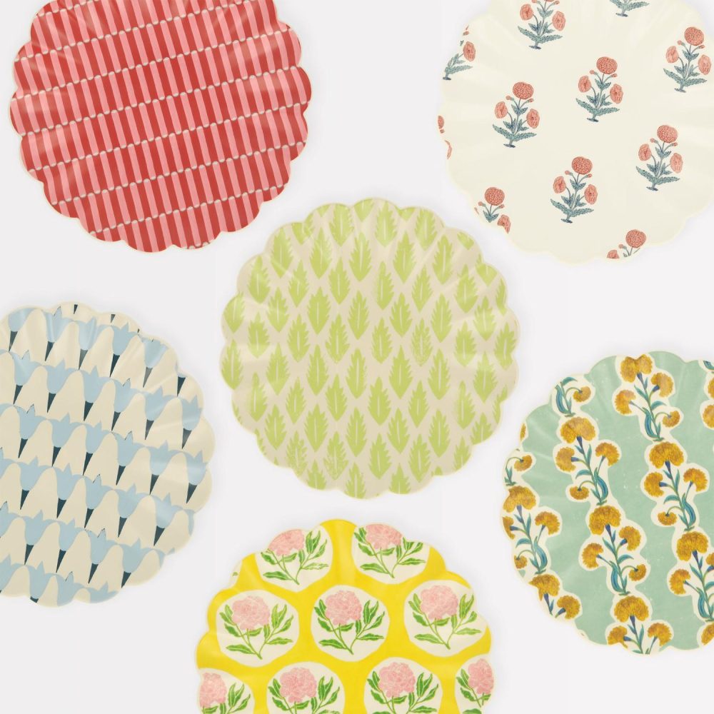 Reusable Or Compostable | Molly Mahon X Meri Meri Recycled Plastic Small Plates (X 6) Party Supplies Reusable Or Compostable