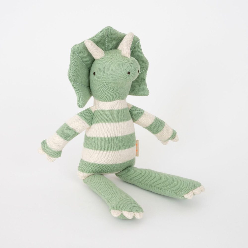 Soft Toys | Small Triceratops Knitted Toy Soft Toys Soft Toys