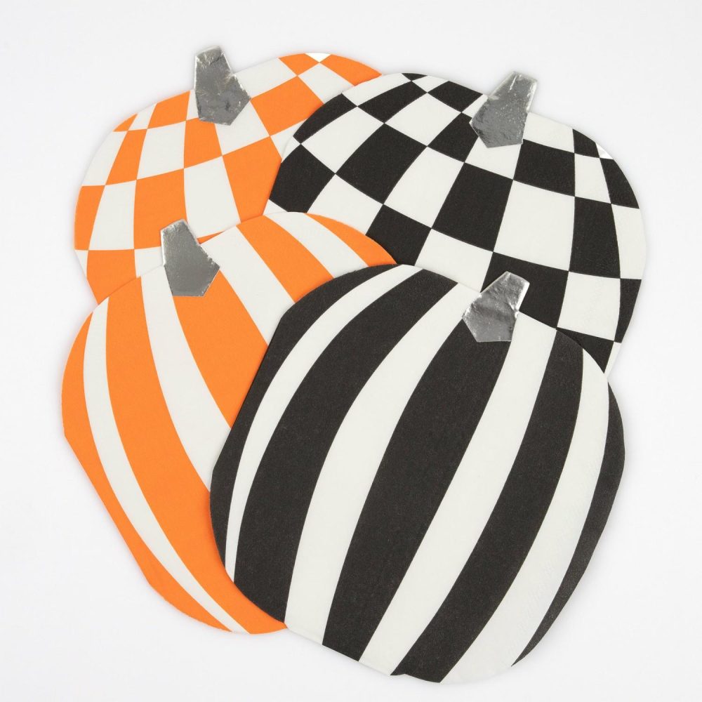 Plates, Cups & Napkins | Mod Pattern Pumpkin Napkins (X 16) Party Supplies Plates, Cups & Napkins