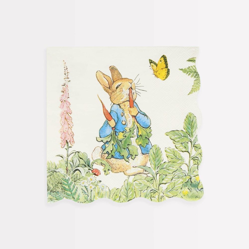 Plates, Cups & Napkins | Peter Rabbit™ In The Garden Large Napkins (X 16) Party Supplies Plates, Cups & Napkins