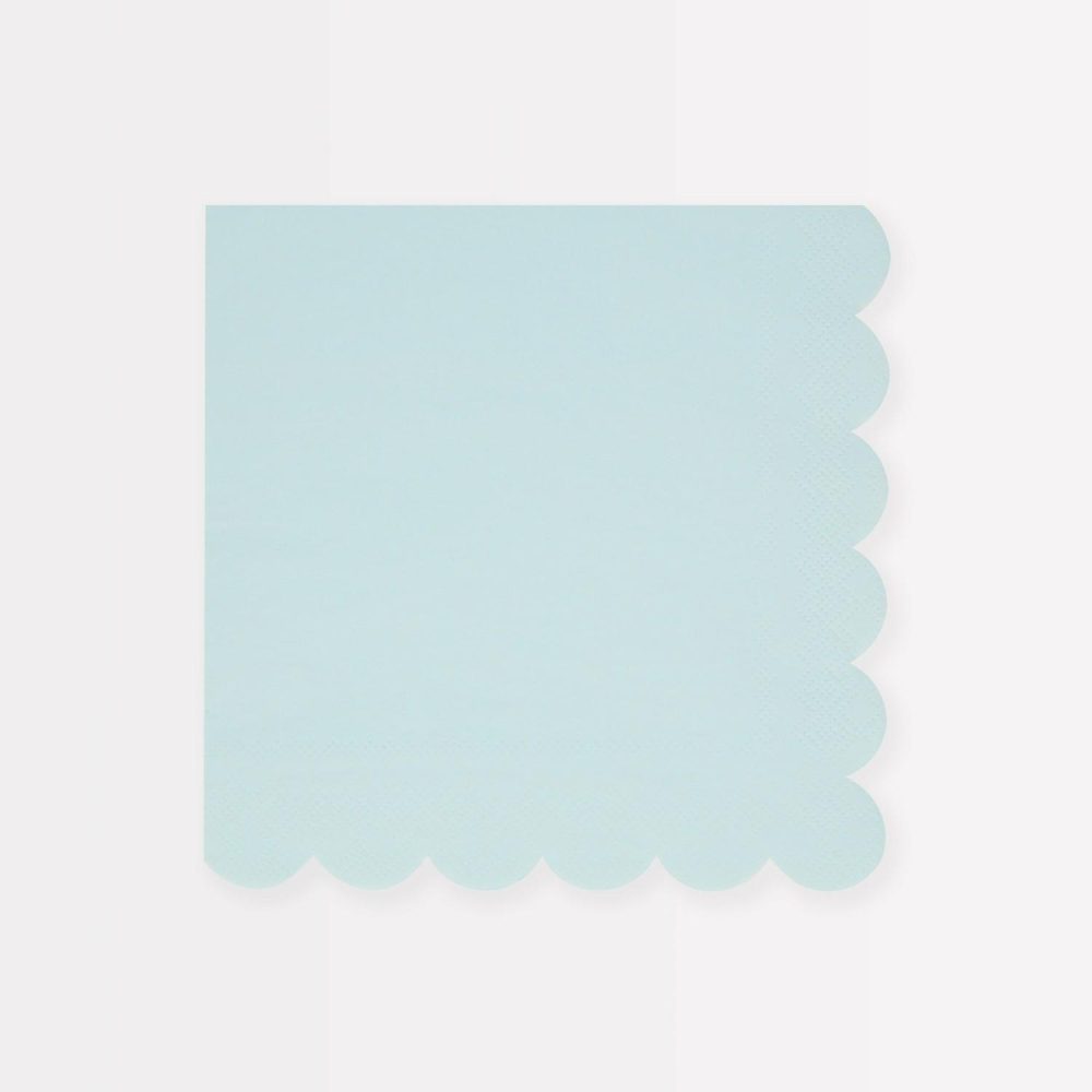 Plates, Cups & Napkins | Summer Sky Blue Large Napkins (X 16) Party Supplies Plates, Cups & Napkins