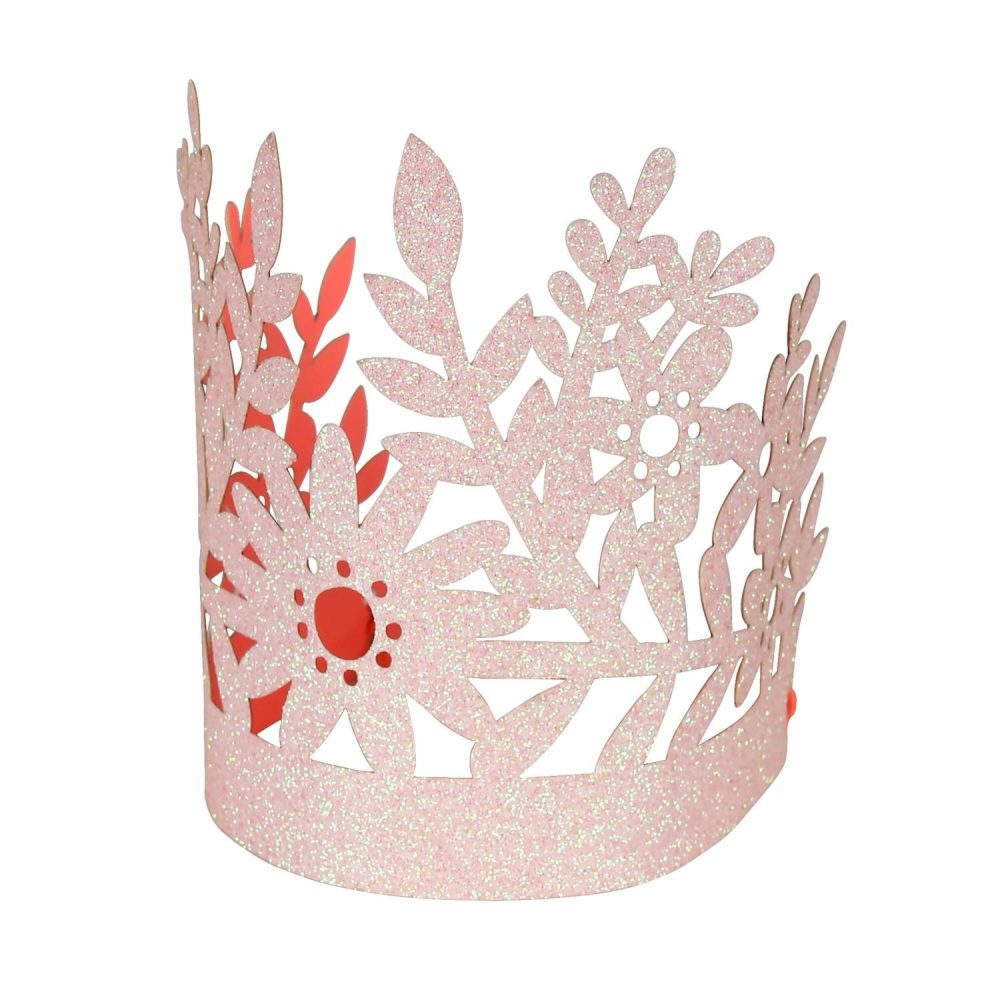 Costumes & Dress Up | Pink Glitter Party Crowns (X 8) Costumes & Dress Up Costumes & Dress Up