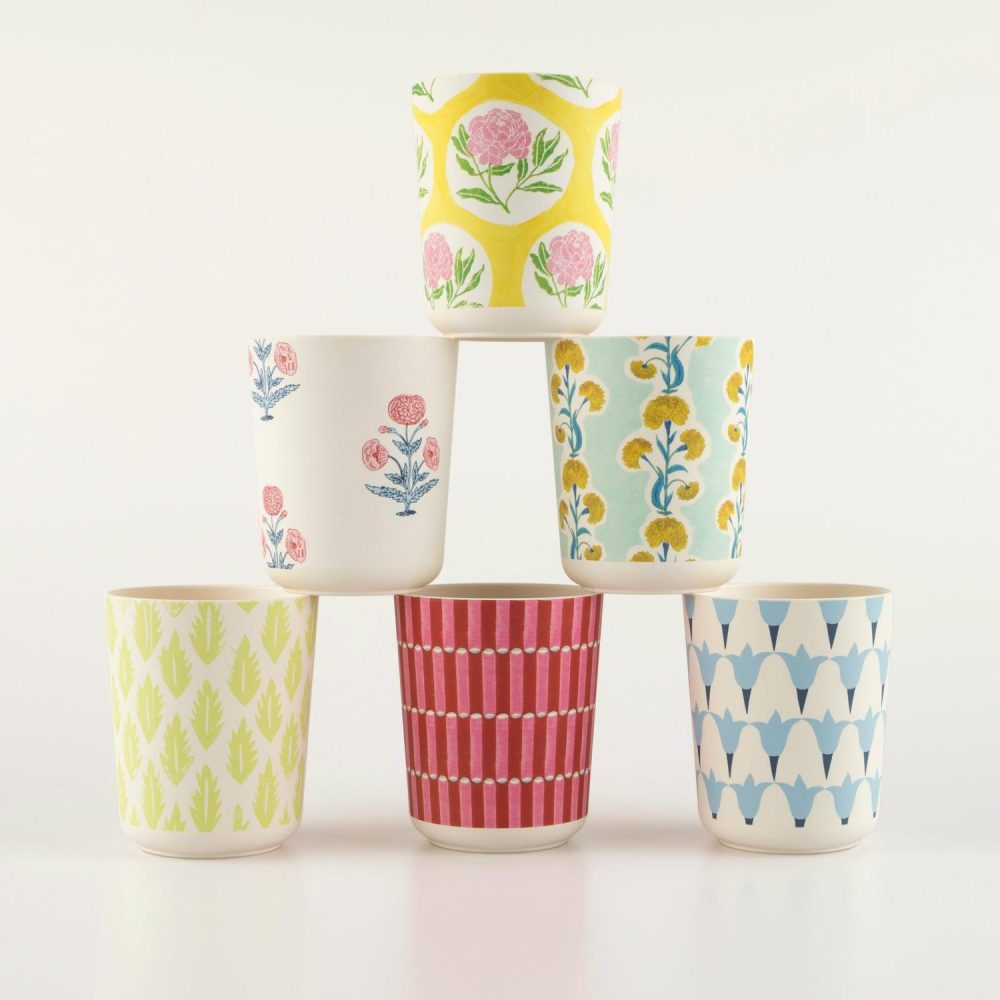 Reusable Or Compostable | Molly Mahon X Meri Meri Recycled Plastic Cups (X 6) Party Supplies Reusable Or Compostable